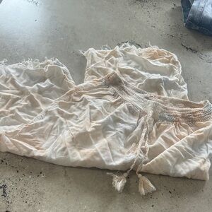 Cream Tassel Swim Coverup